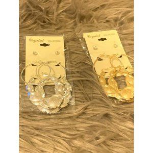 Retro Puffy Door Knocker Earrings Set